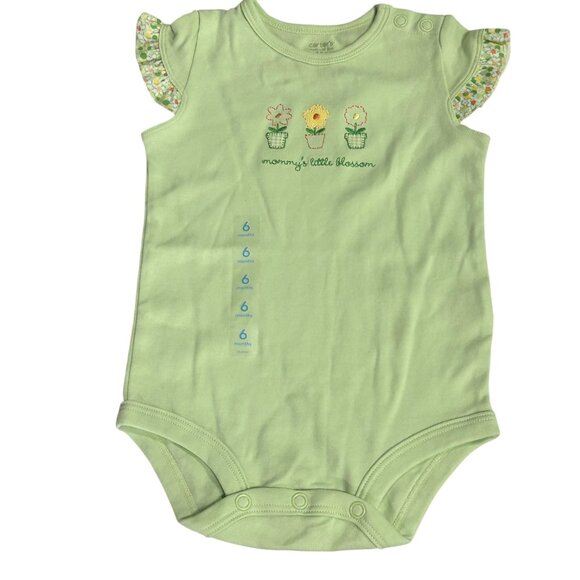 Carters Cute & Comfy 2 Piece Cotton Top & Bottom 6 Mo Mommy's Little Blossom - Picture 2 of 9
